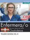 Enfermera;O Servicio Vasco de Salud Osakidetza Temario General Vol. iii