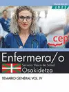 Enfermera;O Servicio Vasco de Salud Osakidetza Temario General Vol Iv