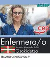Enfermera;O Servicio Vasco de Salud Osakidetza Temario General Vol. v