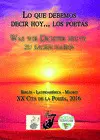 Lo que Debemos Decir Hoy...... Los Poetas
